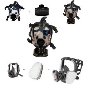 Fm-10 Safeguardian 699838009363 Gas Mask Cbrn With Premium Nbc Filter Full Face Respirator Survival And Tact