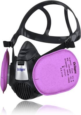 P100 Safety Ag & Co. Kgaa 445013181118 X-plore 3500 Half-face Respirator Mask 2x Particle Filters For Oil And So