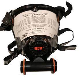 030496 Scott 3m Aviation Twin Cartridge Respirator Full-face Large Mask New