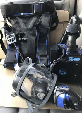 Se-400at-2 Scott / Sea Se400 Powered Full Gas Mask Respirator System Parp