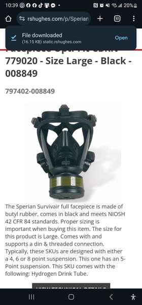 Sperian 759000 Survivair Opti-fit Full Facepiece