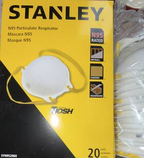 Syn9520bx Stanley N95 Particulate Respirator Half Mask 20 Count