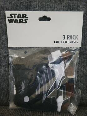 Swmc0025pc Star Wars Disney 3 Pack Fabric Face Masks