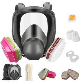 60926 Sumeber 792119207981 Reusable Full Face Gas Mask With And 6001 Activated Carbon Filter Surviva