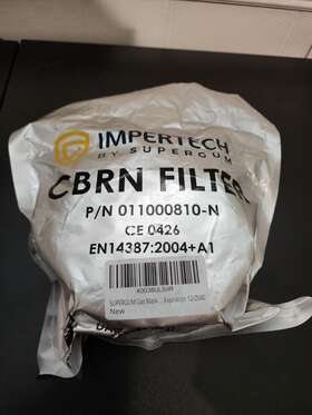 2040 Supergum 290018528037 Gas Mask Filter Cbrn 40mm Certified Israeli Expiration 12/2040