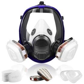 Supmusk 048518569657 Full Face Respirator Mask With Filters Anti-fog Lens Anti-gas Anti-dust Gas