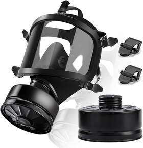 Supmusk 445033658690 Full Face Respirator Mask With Filters Anti-fog Lens Anti-gas Anti-dust Gas