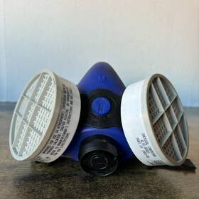 N10sh Survivair 2911h Comasec Respiratory Chemical Cartridge Acid Gas Mask Sz M Blue