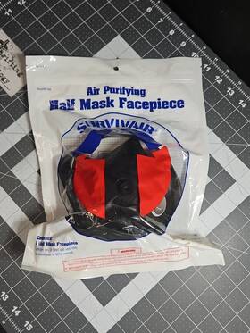 X270000 Survivair Half Face Reusable Respirator Protection Facepiece Mask Us Made Large