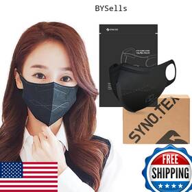 B08w9h6hr2 Synotex 50 Pack Black Small Face Masks Made In Korea 5 Layer Dust Filter E