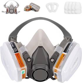 Tangs 744759709936 Reusable Half Face Cover - Respirator Mask With Filters For Painting Dust Weld