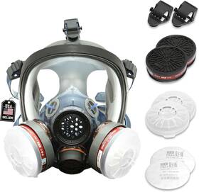 Tesoro 313031265226 Full Face Organic Vapor Respirator - Protective Eye And Nose Shield With Anti-fog