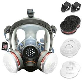 Tesoro Moda 617395566518 Full Face Organic Vapor Respirator - Protective Eye And Nose Shield With Anti-fog