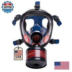 Tesoro Moda B0dt763s1k Survival Tactical Full Face Gas Mask Respirator - Heavy-duty