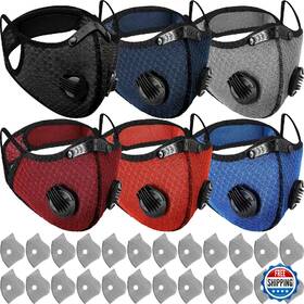 B0dg5r4nrc Threlaco 6 Pcs Dust Mask Breathable Reusable Respirator With 24 Activated C