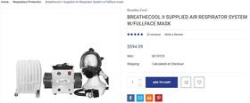 Bc1ff25 Turbine Products Breathe Cool Supplied Fresh Air Respirator Breathing Pump Mask And Hoses