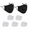 Universal-2 Adults Mouth Cover Pack Reusable Breathing Valve Black With Pieces