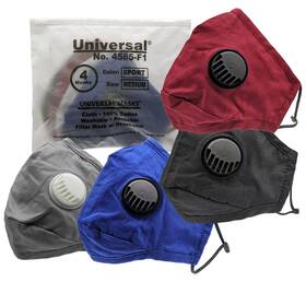 4585f1 Universal 4585 Sports Mask 3 Layer Cloth Face 4 Count Pack Of 1 Assorted