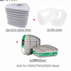 Af200529-1 Usa-viralfinds Af200529-1- Gas Mask 5n11 Filter Cotton 6001 Cartridge Box Sets For 3m 6200/7502/6800 Respir