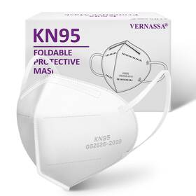 M9509 Vernassa Kn95 Face Mask 50 Pcs 5-ply Breathable Count Pack Of 1 White