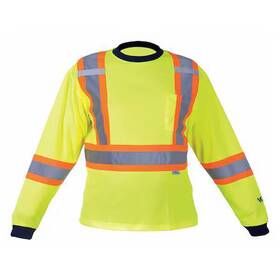 6015g-s Viking Unisex High Visibility Long Sleeve Shirt Polyester/cotton