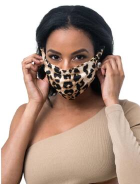 M104-leopard Violet & Brooks And Pretty Girl Face Mask No Size