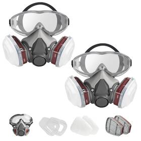 Ha9442 Vunjar Respirator Mask With Filters 2 Pack - Half Face Anti-fog Gogg