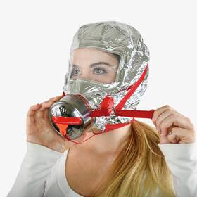 Fm30 W Wilken Fire Emergency Escape Mask 1 Count Pack Of Silver Red And Yellow