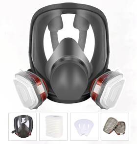 6800 Wakyflx 445022985905 Reusable Full Face Cover - Respir Tor For Paint Against Du