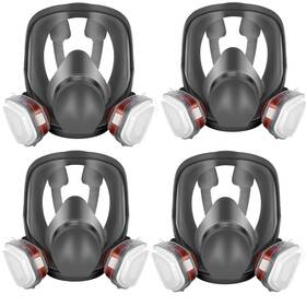 6001 Wakyflx 739361654750 Full Face Respirator Mask 6800 Gas With Filters -