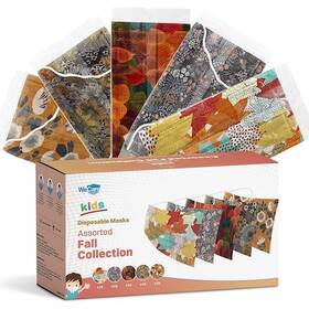 Wc-wmn100115-bx Wecare Individually Wrapped Kids Face Masks Fall Collection