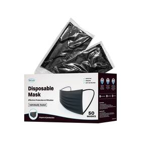 Wmn100006 Wecare Disposable Face Mask Adult Black 50/box