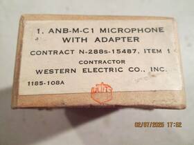 Amb-m-c1 Western Electric We Safety Gas Mask Microphone Comms Interface -anb-m-ci With Adapter Nib