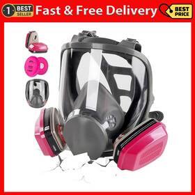 60921 Wfoai 313052260293 Full Face Respirator Gas Mask 6800 Reusable Medium 2097