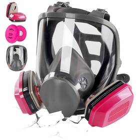 60921 Wfoai 445057686686 Full Face Respirator Gas Mask 6800 Reusable With Filters