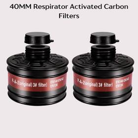 Gmf-40-p100 Wjjiyr 40mm Gas Mask Filters Nbc P100 Carbon Pair Cbrn Military Emergency Survival