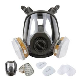 Wobecoo 789513348266 Reusable Full Face Mask With Activated Carbon Air Filter For Protection From