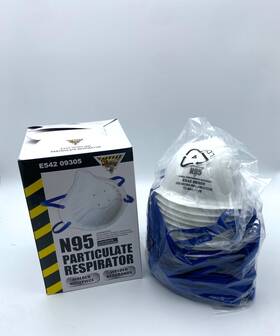 E542-09305 Workhorse N95 Respirator Mask 20 Pack Particulate Dust Niosh Approved New