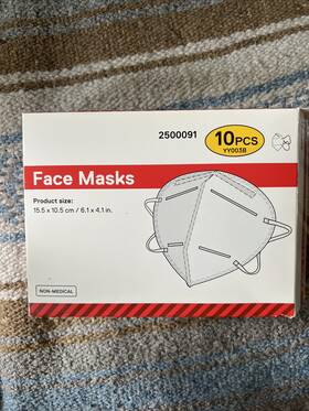 15.5x10.5cm Workpro 2500091 9x Disposable Face Masks Non-medical 3-ply Mask