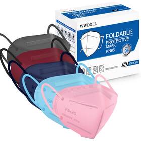 B08q8hkctw Wwdoll Kn95 Face Mask 50 Pcs Multi-color 5-layer Disposable Masks For Adults