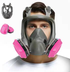 60921 Wyaju 711181291827 Full Face Respirator Mask With Filters - 6800 Reusable Gas Against Du