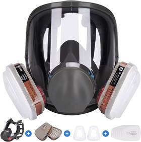Wytcyic 692760405043 Reusable Full Face Respirator Gas Cover Organic Vapor Mask And For