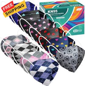 Ld-201 Xdx Kn95 Face Masks 10 Colors 60 Packs 1 Count Pack Of Multi