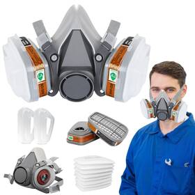 Xinbtk 749346593691 Reusable Respirator Face Cover With Filters - Half Facepiece Set Active