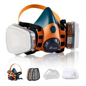 Xpro 865660000025 Reusable Silicone Half Face Respirator Mask With Filters - Gas For Weldi