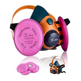 P100 Xpro 865660000049 Silicone Reusable Half Face Respirator Mask 2097 Filters For Dust Pol