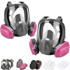 60921 Xzsoir 4006 Pa1 Full Face Respirator With Filters - 2 Pack 6800 Gas And P-a-1 Activa