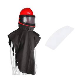 Yaekoo 615200908300 Air Supplied Safety Sandblast Helmet Sandblasting Hood Protector Red Fast Ship