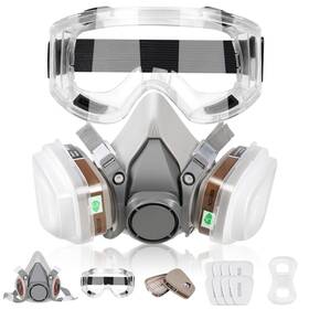 Yigsm 781454907557 Half Facepiece Reusable Respirator With Filters - Gas Goggle
