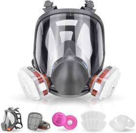Zxich 705353038020 Reusable Full Face Respirator Gas Cover For Painting Polishing Welding